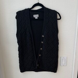 Esprit Black Knit Cardigan Vest